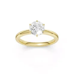 Brilliant Star Laboratoriotimanttisormus keltakulta S-RS06637 YG 1.0CT