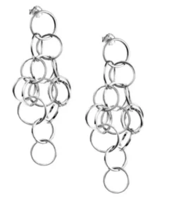 Efva Attling Messy Rings hopeakorvakorut 12-100-02360-9999