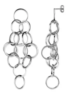 Efva Attling Messy Rings hopeakorvakorut 12-100-02360-9999