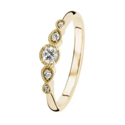 Kohinoor Clara timanttisormus keltakulta 033-269T-03 KK