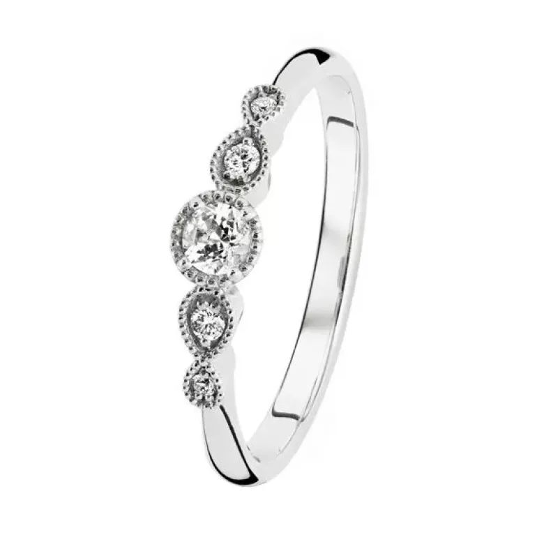 Kohinoor Clara timanttisormus valkokulta 033-269VT-03 VK