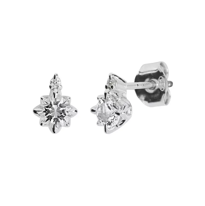 Kohinoor Rosa timanttikorvakorut valkokulta 143-260VT-02