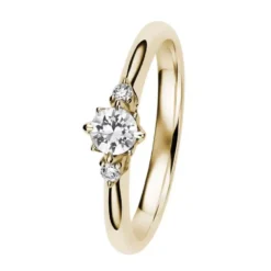 Kohinoor Rosa timanttisormus keltakulta 033-260KT-04