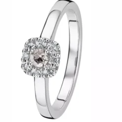 Kohinoor Valerie Cush timanttisormus valkokulta 033-263V-08MO