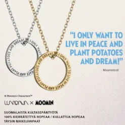 Lumoava Muumipeikko hopeakaulaketju MO561810000