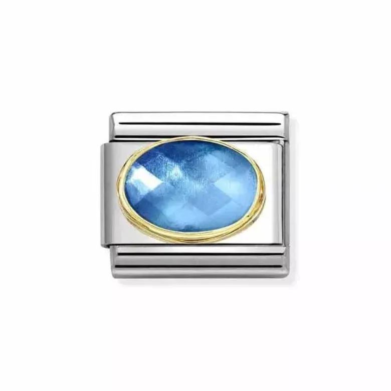 Nomination lightblue/blue stone teräskoru muu 030612/038