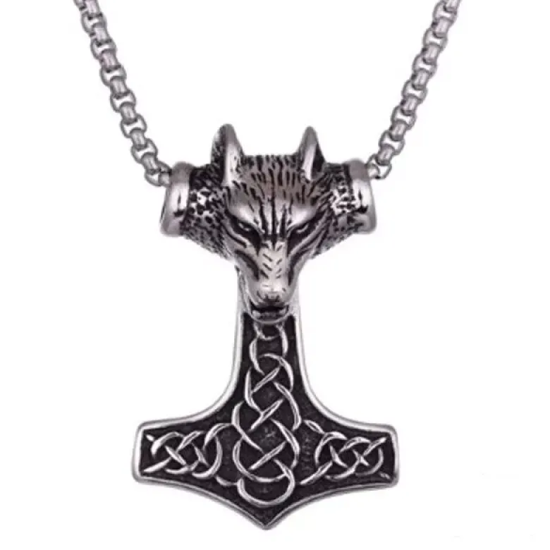 Northern Viking Fenrir Wolfhead Thorin vasara teräskaulakoru NVJRS052