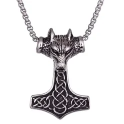 Northern Viking Fenrir Wolfhead Thorin vasara teräskaulakoru NVJRS052
