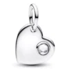 Pandora April Engravable Heart Clear Stone Dangle Charm hopeariipus 794295C04