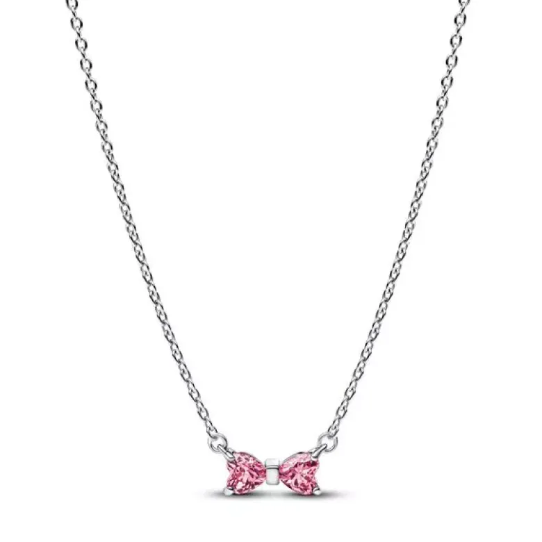 Pandora Bow Pendant hopeakaulaketju 394235C01-45
