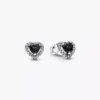 Pandora Elevated Black Heart hopeakorvakorut 298427C03