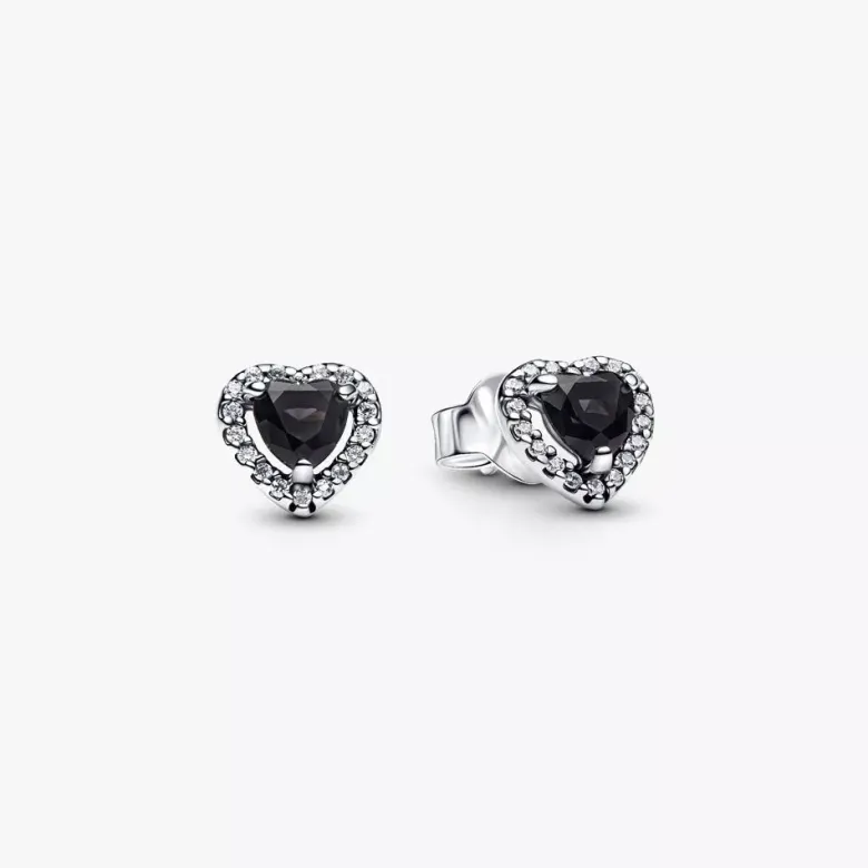 Pandora Elevated Black Heart hopeakorvakorut 298427C03