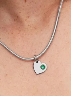 Pandora May Engravable Heart Green Stone Dangle Charm hopeariipus 794295C05