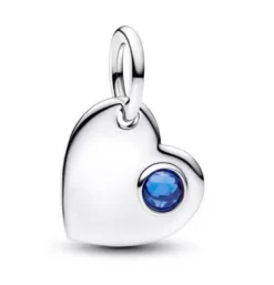 Pandora September Engravable Heart Blue Stone Dangle Charm hopeariipus 794295C09