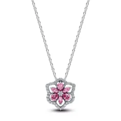 Pandora Sparkling Flower hopeakaulaketju 394576C01-45