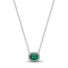 Pandora Sparkling Green Halo hopeakaulaketju 394503C01-45