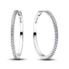 Pandora Sparkling Hoop hopeakorvakorut 294650C01