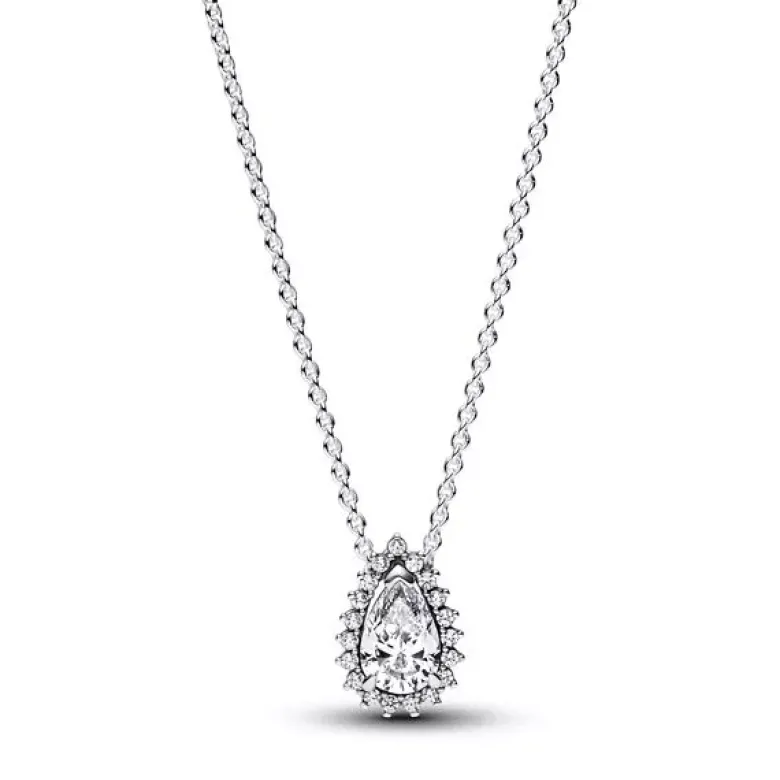 Pandora Sparkling Pear Halo hopeakaulakoru 392832C01-45