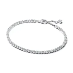 Pandora Sparkling Tennis hopearanneketju/koru 593927C01