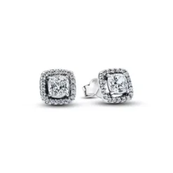 Pandora Square Halo hopeakorvakorut 293551C02