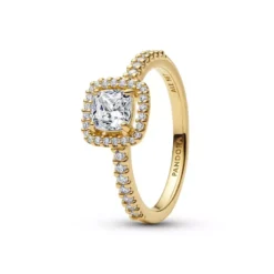 Pandora Square Halo muotisormus 163555C01