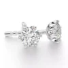 Romanssi Ruusu timanttikorvakorut valkokulta Solitaire 2 x 0.18ct