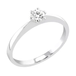Romanssi Ruusu timanttisormus valkokulta SOLITAIRE 0.20CT