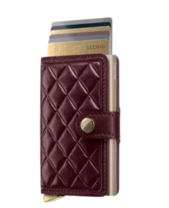 Secrid Miniwallet Emboss Diamond Bordeaux+ muu esine MEd-Bordeaux+