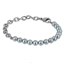Steel Plus Pearl teräsrannekoru BSS904 SS CHAIN GREY