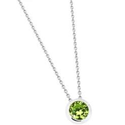 Toive hopeakaulaketju PNC17935 PERIDOT CZ